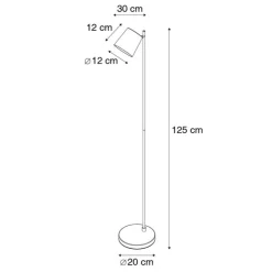 Trio Leuchten Led-Stehlampen|Akku Lampen*Stehleuchte schwarz wiederaufladbar inkl. LED 4-stufig dimmbar - Mateo