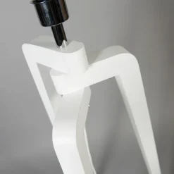 QAZQA Stehlampen|Wohnzimmerlampen*Stehleuchte Stativ weiß mit Lampenschirm 50 cm schwarz - Puros