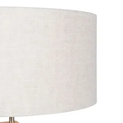 QAZQA Stehlampen|Wohnzimmerlampen*Stehleuchte Stativholz mit Pfefferschirm 50 cm - Puros