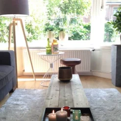 QAZQA Leuchten Ohne Schirm|Stehlampen*Stehleuchte Stativholz ohne Schirm - Puros