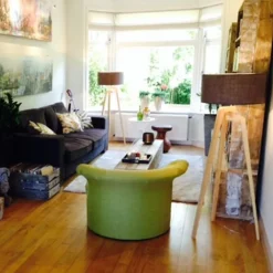 QAZQA Leuchten Ohne Schirm|Stehlampen*Stehleuchte Stativholz ohne Schirm - Puros