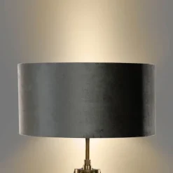 QAZQA Stehlampen|Wohnzimmerlampen*Stehleuchte Tripod Messing mit Samt-Schirm Grün 50cm - Cortin