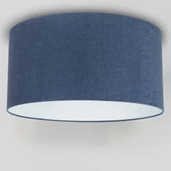 QAZQA Lampenschirme*Stoff Lampenschirm dunkelblau 50/50/25