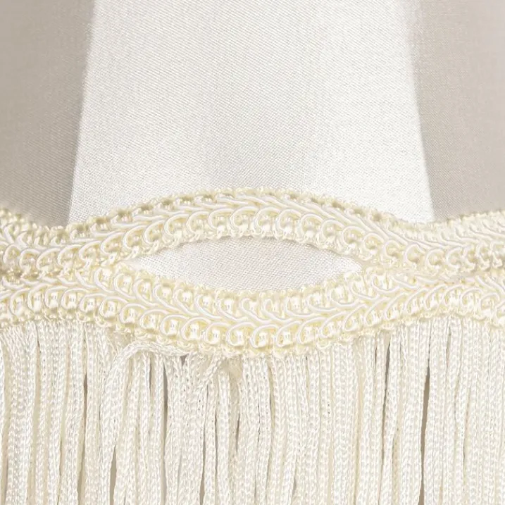 QAZQA Lampenschirme*Stoff-Klemmleuchte Creme 12/8,5/15 - Granny