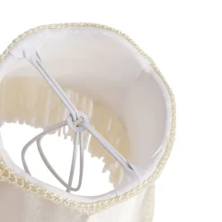 QAZQA Lampenschirme*Stoff-Klemmleuchte Creme 12/8,5/15 - Granny