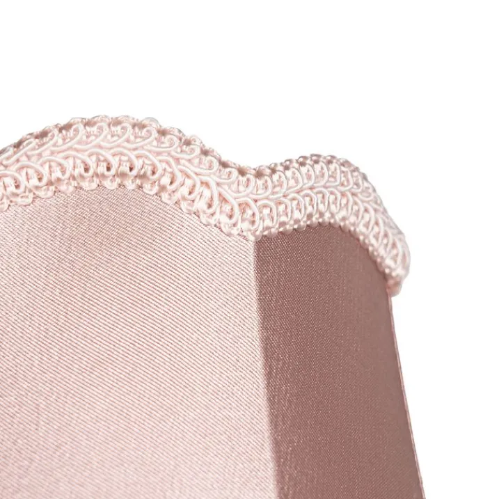 QAZQA Lampenschirme*Stoff-Klemmleuchte Rosa 12/8,5/15 - Granny