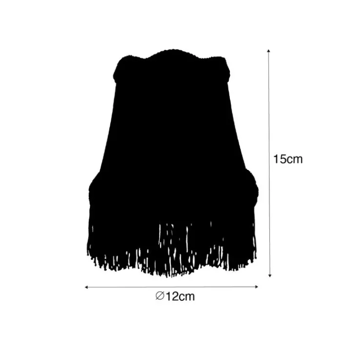 QAZQA Lampenschirme*Stoff-Klemmleuchte Rosa 12/8,5/15 - Granny