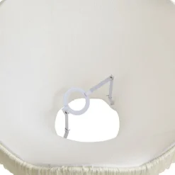 QAZQA Wohnzimmerlampen|Lampenschirme*Stofflampenschirm Beige mit weißer Innenseite 45/15/21,5 - Heritage