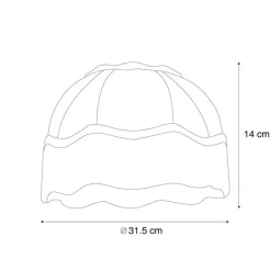 QAZQA Wohnzimmerlampen|Lampenschirme*Stofflampenschirm Beige mit weißer Innenseite 45/15/21,5 - Heritage