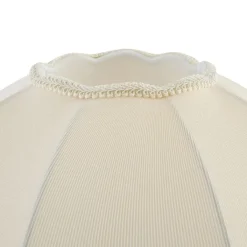 QAZQA Wohnzimmerlampen|Lampenschirme*Stofflampenschirm Beige mit weißer Innenseite 45/15/21,5 - Heritage