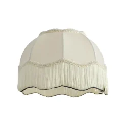 QAZQA Lampenschirme|Wohnzimmerlampen*Stofflampenschirm Beige mit weißer Innenseite 31,5/15/14 - Heritage
