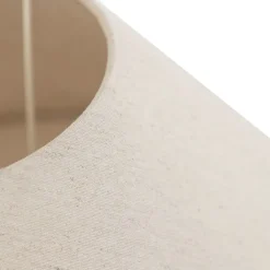 QAZQA Lampenschirme*Stofflampenschirm beige rund abgeschrägt 50/17,5/25