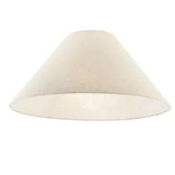 QAZQA Lampenschirme*Stofflampenschirm beige rund abgeschrägt 55/19/26