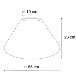 QAZQA Lampenschirme*Stofflampenschirm beige rund abgeschrägt 55/19/26