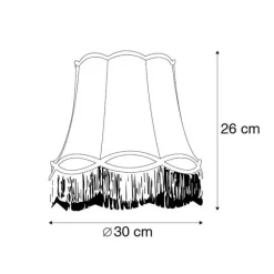 QAZQA Lampenschirme*Stofflampenschirm creme 30 cm - Oma