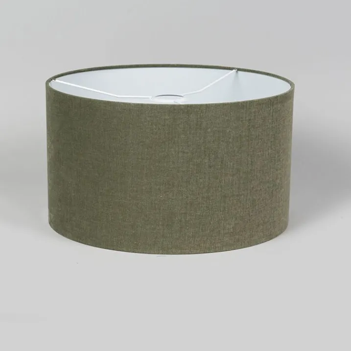 QAZQA Lampenschirme*Stofflampenschirm Dunkelgrün 35/35/20