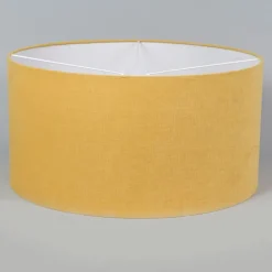QAZQA Lampenschirme*Stofflampenschirm gelb 50/50/25