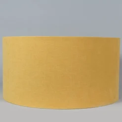 QAZQA Lampenschirme*Stofflampenschirm gelb 50/50/25