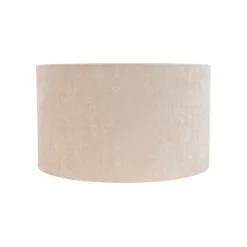 QAZQA Lampenschirme*Stofflampenschirm hellbraun rund 35/35/20