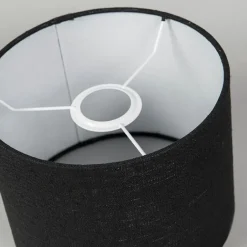 QAZQA Lampenschirme*Stofflampenschirm schwarz 20/20/15