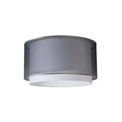 QAZQA Lampenschirme*Stofflampenschirm schwarz / weiß 47/25 - Duo