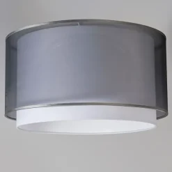 QAZQA Lampenschirme*Stofflampenschirm schwarz / weiß 47/25 - Duo