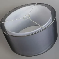 QAZQA Lampenschirme*Stofflampenschirm schwarz / weiß 47/25 - Duo