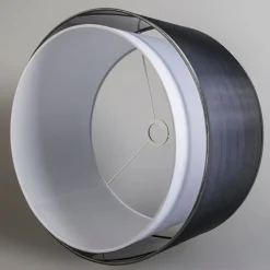 QAZQA Lampenschirme*Stofflampenschirm schwarz / weiß 47/25 - Duo