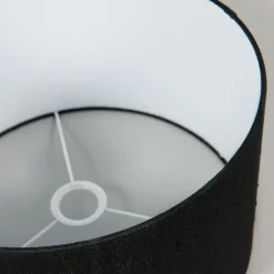 QAZQA Lampenschirme*Stofflampenschirm schwarz 35/35/20