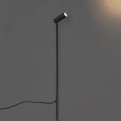 QAZQA Led-Außenleuchten|Außenstrahler*Strahler schwarz 80cm inkl. LED Verstellbar IP65 inkl. Kabel und Stecker - Carl