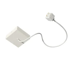 QAZQA Deckenstrahler|Aufbaustrahler*Stromzufuhr mit quadratischer Montageplatte für 1-phasige Schiene weiß - Iconic