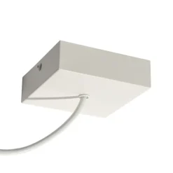 QAZQA Deckenstrahler|Aufbaustrahler*Stromzufuhr mit quadratischer Montageplatte für 1-phasige Schiene weiß - Iconic