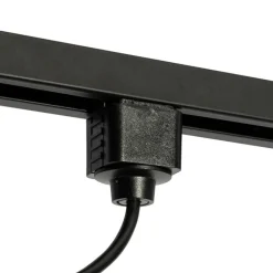 QAZQA Deckenstrahler|Aufbaustrahler*Stromzufuhr mit quadratischer Montageplatte für 1-phasige Schiene schwarz - Iconic