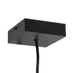 QAZQA Deckenstrahler|Aufbaustrahler*Stromzufuhr mit quadratischer Montageplatte für 1-phasige Schiene schwarz - Iconic