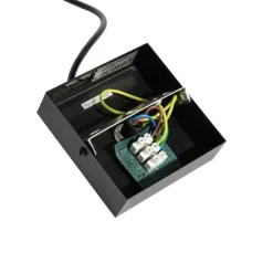 QAZQA Deckenstrahler|Aufbaustrahler*Stromzufuhr mit quadratischer Montageplatte für 1-phasige Schiene schwarz - Iconic