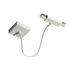 QAZQA Schlafzimmerlampen|Küchenlampen*Stromzufuhr mit quadratischer Montageplatte für 1-phasige Schiene weiß - Iconic