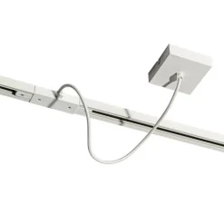 QAZQA Schlafzimmerlampen|Küchenlampen*Stromzufuhr mit quadratischer Montageplatte für 1-phasige Schiene weiß - Iconic