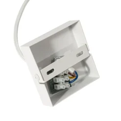 QAZQA Schlafzimmerlampen|Küchenlampen*Stromzufuhr mit quadratischer Montageplatte für 1-phasige Schiene weiß - Iconic