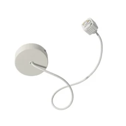 QAZQA Deckenstrahler|Aufbaustrahler*Stromzufuhr mit runder Montageplatte für 1-phasige Schiene weiß - Iconic