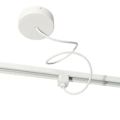 QAZQA Deckenstrahler|Aufbaustrahler*Stromzufuhr mit runder Montageplatte für 1-phasige Schiene weiß - Iconic