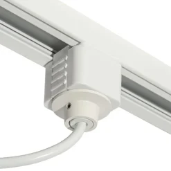 QAZQA Deckenstrahler|Aufbaustrahler*Stromzufuhr mit runder Montageplatte für 1-phasige Schiene weiß - Iconic