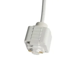 QAZQA Deckenstrahler|Aufbaustrahler*Stromzufuhr mit runder Montageplatte für 1-phasige Schiene weiß - Iconic