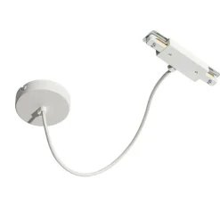 QAZQA Schlafzimmerlampen|Küchenlampen*Stromzufuhr mit runder Montageplatte für 1-phasige Schiene weiß - Iconic