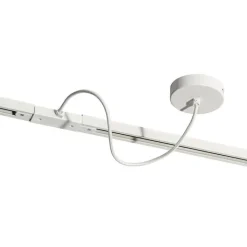 QAZQA Schlafzimmerlampen|Küchenlampen*Stromzufuhr mit runder Montageplatte für 1-phasige Schiene weiß - Iconic