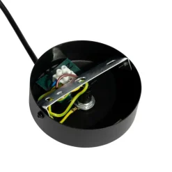 QAZQA Deckenstrahler|Aufbaustrahler*Stromzufuhr mit runder Montageplatte für 1-phasige Schiene schwarz - Iconic