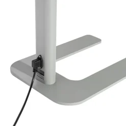 QAZQA Professional Lampen Für Dein Homeoffice|Wohnzimmerlampen*Tageslicht-Stehleuchte Grau Quadratisch inkl. LED und Dimmer - Guzo