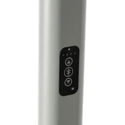 QAZQA Professional Lampen Für Dein Homeoffice|Wohnzimmerlampen*Tageslicht-Stehleuchte Grau Quadratisch inkl. LED und Dimmer - Guzo