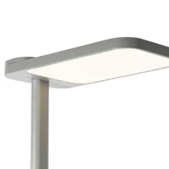 QAZQA Professional Lampen Für Dein Homeoffice|Wohnzimmerlampen*Tageslicht-Stehleuchte Grau Quadratisch inkl. LED und Dimmer - Guzo