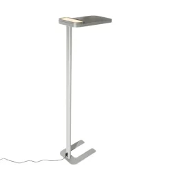 QAZQA Professional Lampen Für Dein Homeoffice|Wohnzimmerlampen*Tageslicht-Stehleuchte Grau Quadratisch inkl. LED und Dimmer - Guzo