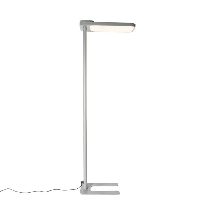 QAZQA Professional Lampen Für Dein Homeoffice|Wohnzimmerlampen*Tageslicht-Stehleuchte Grau Quadratisch inkl. LED und Dimmer - Guzo